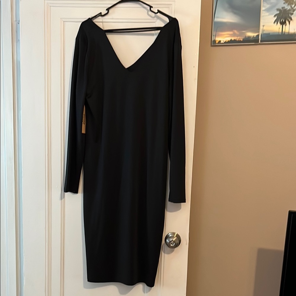 Elegant Black Long Sleeve Dress